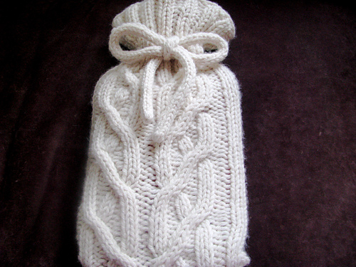 Ravelry Cabled Hot Water Bottle Cosy Pattern By Alexis Layton