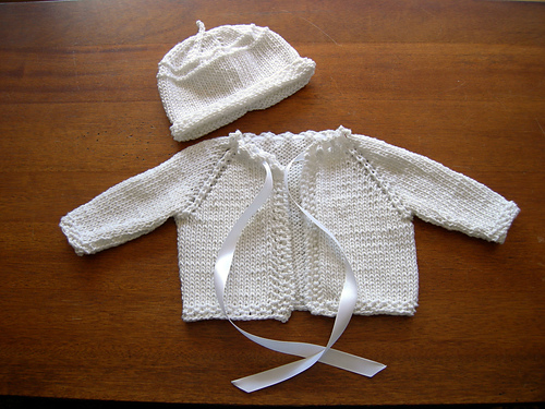 C162/P398 Baby Raglan Cardigans with Hats