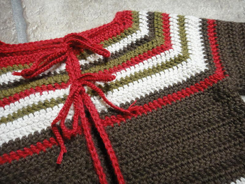 Newborn Baby jacket in scrap yarn