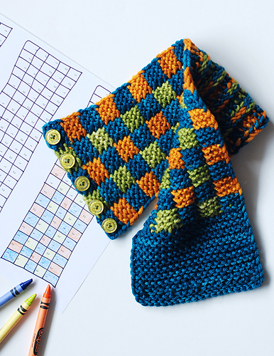 Color by Number Checkered Headband