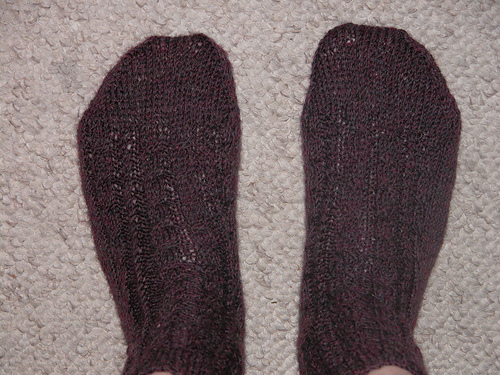 Mirrored Cable Socks
