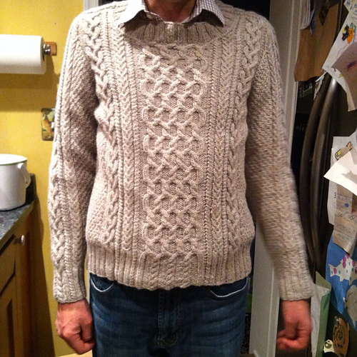 Started knitting about a year ago and just finished my second sweater ...