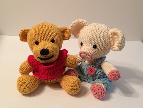 Knitkinz Bear & Piglet - for Your Office