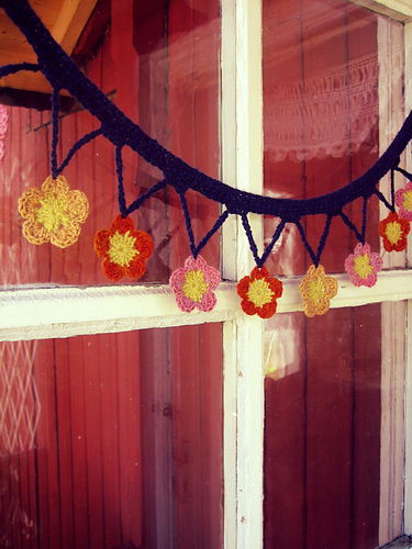 Crochet Flower Garland