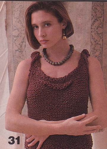 #31 Standard-fitting vest with front drape