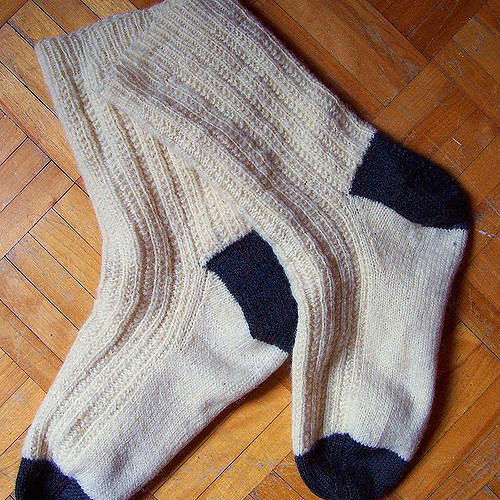 Twisted rib socks