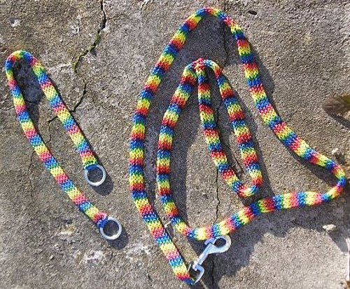 Rainbow Bright Dog Collar and Leash