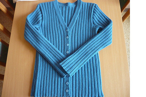 Model 3 - Pashmina Ribbed Cardigan