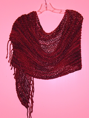 Self-Fringing Bias Shawl / Scarf photo 5