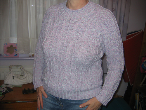 Cabled Pullover #2874