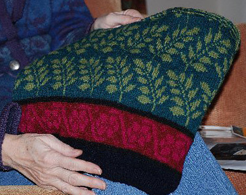 Leaf Cardigan with Velvet Trim (page 142)