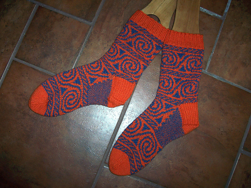 Celtic Spiral Sokker - byBritKnitterFlickr