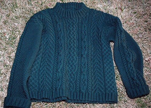 Ravelry: Saxony Braid Aran Sweater pattern by Debbie O'Neill