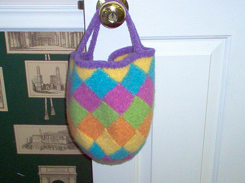 Felted Entrelac Purse #147