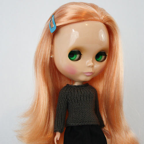 Fitted Fingering Weight Sweater for Blythe