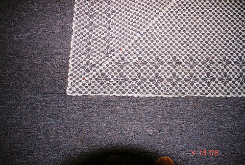 Cottage Shawl with Spiders