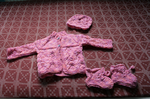Ripple Eyelet Baby Sweater