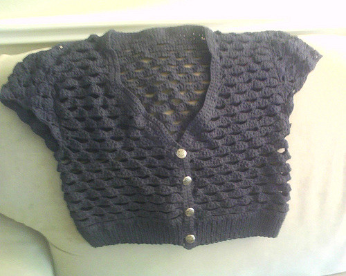 Openwork V-Neck Cardigan