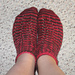 Lacy Chocolate Cherries Toe-up Socks pattern 