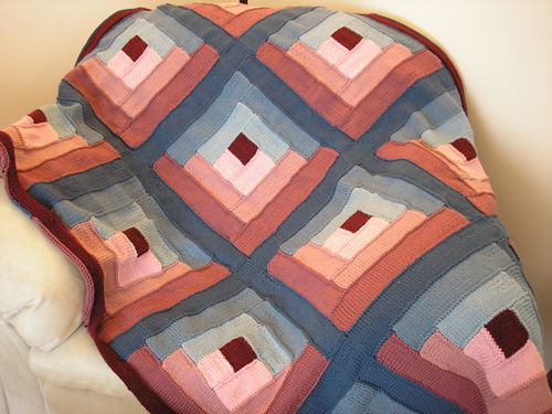 Log Cabin Quilt Afghan