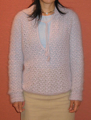p.36 Angora Crochet Pullover