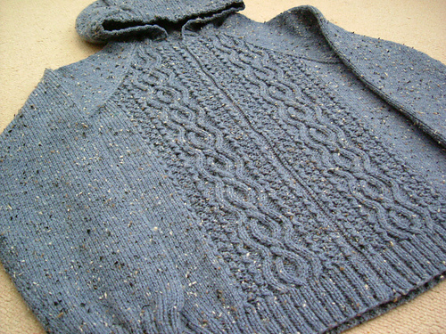 Cabled Jacket with Zipper or Buttons