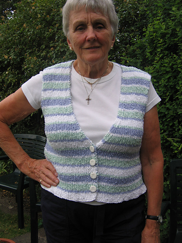 Lady's Ribbed Waistcoat and Cardigan