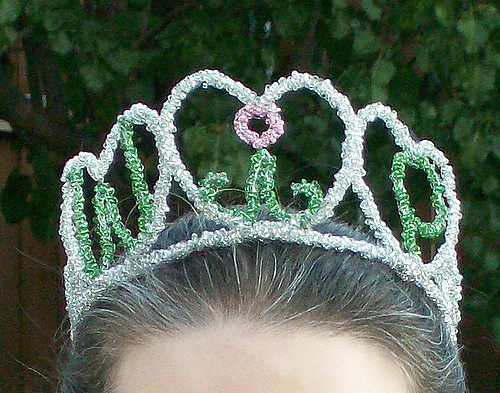 Beaded Wire Crochet Tiara photo 2