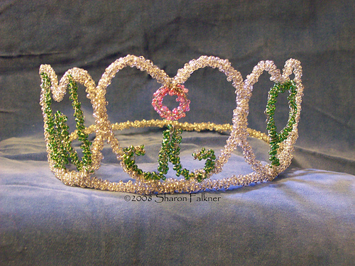 Beaded Wire Crochet Tiara photo 1
