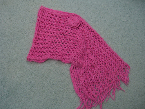 Ribbon Openwork Poncho