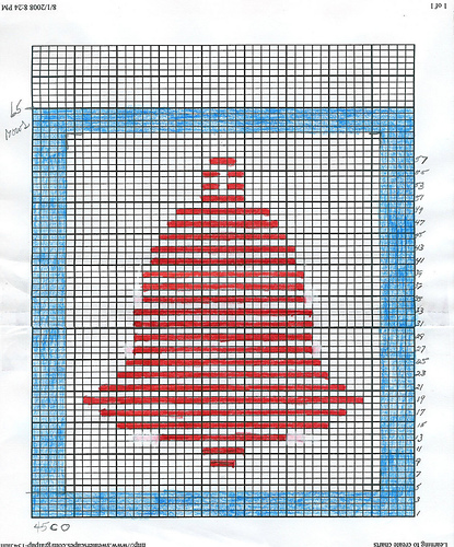 Barb's Bell Design Dishcloth