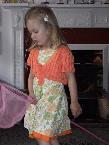 Girl's Lace Tie-front Bolero