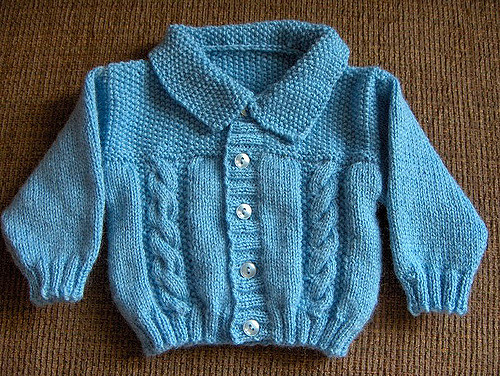 Baby/Child Cardigan with Collar or Hood