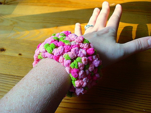 Silly knit bracelet/cuff photo 1