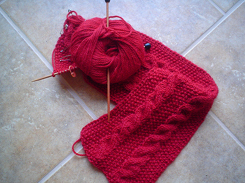Jacquard Knee-Socks and Scarf