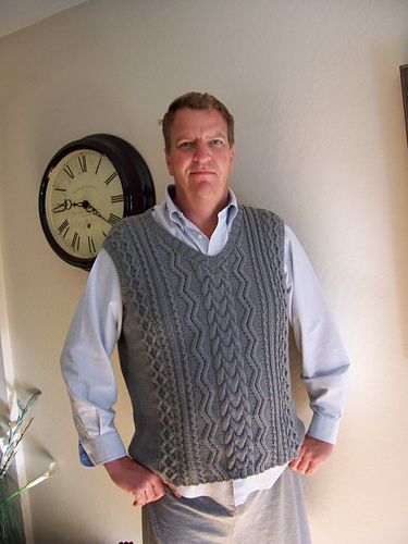 Hand in Hand Cable Sweaters: Man's Vest