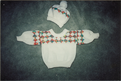 Cardigan, Sweater, and Hat