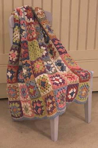#24 Crocheted Granny Squares Blanket