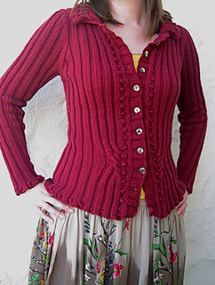 Ribbed Cardigan pattern by Debbie Bliss