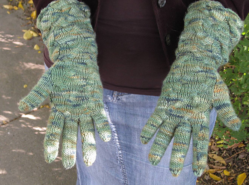 West wind gloves - knit on dpn