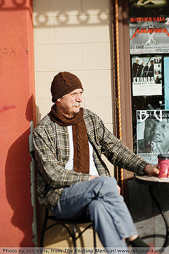 Cabled hat and scarf