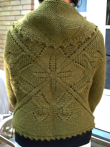 Leaf and Garter Stitch Jacket