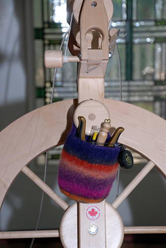Felted Spinning Wheel Bag photo 2