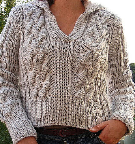 # 41 Ladies' Sweater with Cables