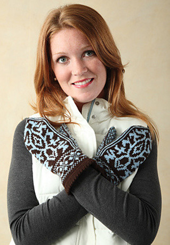 Floral Brocade Mittens