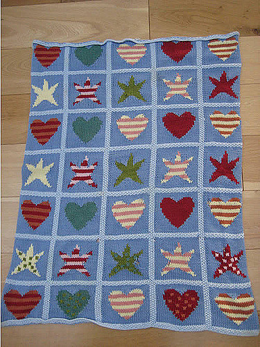 Hearts and Stars Baby Blanket