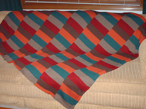 metropolis (striped blocks throw)