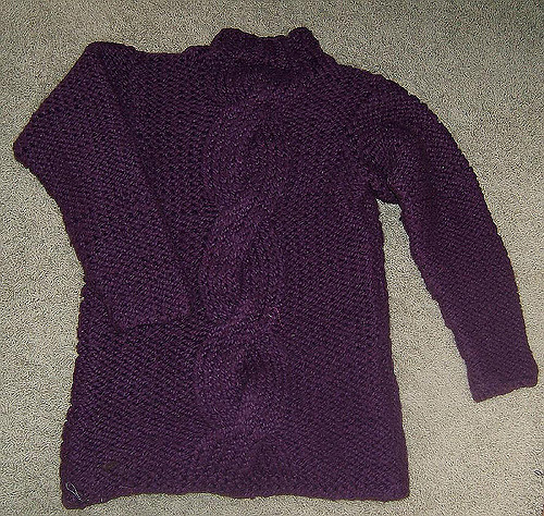 #15 Girl Power Cabled Funnel Neck Pullover