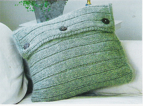 Soft Ribbed Cushion (Green)