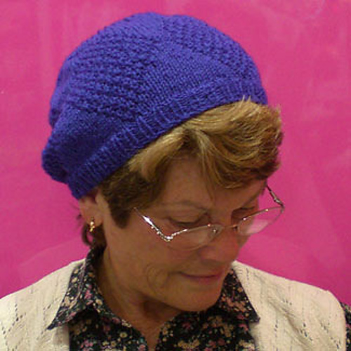 Beanie, Gansey knit slouchy-style